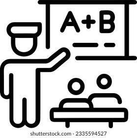 Teacher icon symbol vector image. Illustration of the training business school classroom icon design image. EPS 10