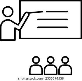 Teacher icon symbol vector image. Illustration of the training business school classroom icon design image. EPS 10