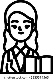 Imagen vectorial del símbolo de icono del profesor. Ilustración de la imagen de diseño del icono de la escuela de negocios. EPS 10