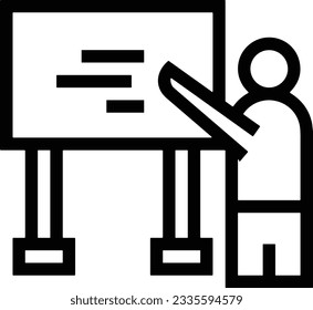 Teacher icon symbol vector image. Illustration of the training business school classroom icon design image. EPS 10