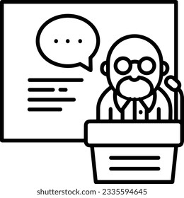 Teacher icon symbol vector image. Illustration of the training business school classroom icon design image. EPS 10