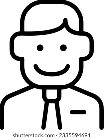 Imagen vectorial del símbolo de icono del profesor. Ilustración de la imagen de diseño del icono de la escuela de negocios. EPS 10