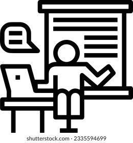 Teacher icon symbol vector image. Illustration of the training business school classroom icon design image. EPS 10