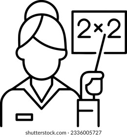 Teacher icon symbol vector image. Illustration of the training business school classroom icon design image. EPS 10