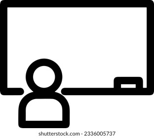 Teacher icon symbol vector image. Illustration of the training business school classroom icon design image. EPS 10