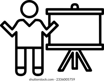 Teacher icon symbol vector image. Illustration of the training business school classroom icon design image. EPS 10