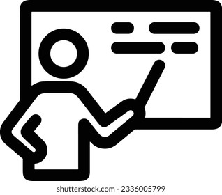 Teacher icon symbol vector image. Illustration of the training business school classroom icon design image. EPS 10