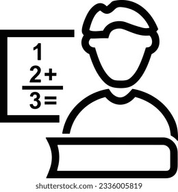 Teacher icon symbol vector image. Illustration of the training business school classroom icon design image. EPS 10