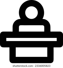 Teacher icon symbol vector image. Illustration of the training business school classroom icon design image. EPS 10