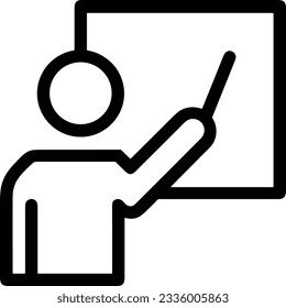 Teacher icon symbol vector image. Illustration of the training business school classroom icon design image. EPS 10