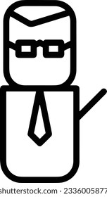Teacher icon symbol vector image. Illustration of the training business school classroom icon design image. EPS 10
