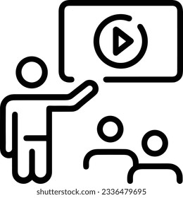 Teacher icon symbol vector image. Illustration of the training business school classroom icon design image. EPS 10