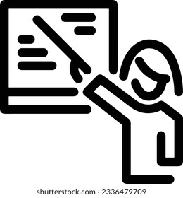 Teacher icon symbol vector image. Illustration of the training business school classroom icon design image. EPS 10