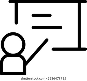 Teacher icon symbol vector image. Illustration of the training business school classroom icon design image. EPS 10