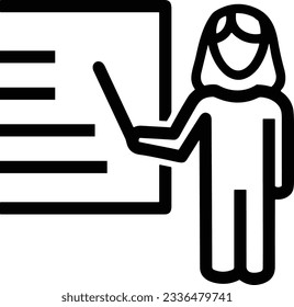 Teacher icon symbol vector image. Illustration of the training business school classroom icon design image. EPS 10