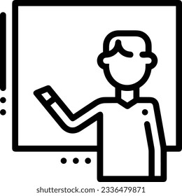 Teacher icon symbol vector image. Illustration of the training business school classroom icon design image. EPS 10