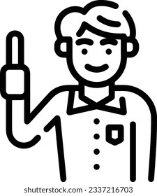 Teacher icon symbol vector image. Illustration of the training business school classroom icon design image. EPS 10
