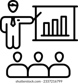 Teacher icon symbol vector image. Illustration of the training business school classroom icon design image. EPS 10