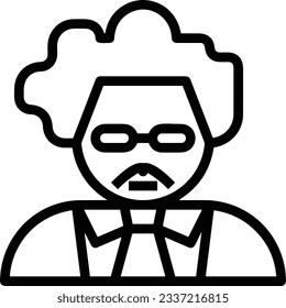 Imagen vectorial del símbolo de icono del profesor. Ilustración de la imagen de diseño del icono de la escuela de negocios. EPS 10