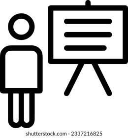 Teacher icon symbol vector image. Illustration of the training business school classroom icon design image. EPS 10