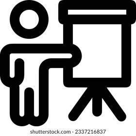 Imagen vectorial del símbolo de icono del profesor. Ilustración de la imagen de diseño del icono de la escuela de negocios. EPS 10