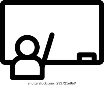 Imagen vectorial del símbolo de icono del profesor. Ilustración de la imagen de diseño del icono de la escuela de negocios. EPS 10