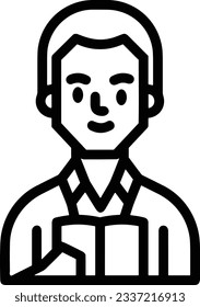Teacher icon symbol vector image. Illustration of the training business school classroom icon design image. EPS 10