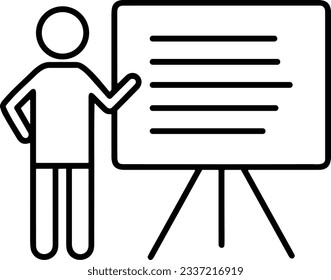 Teacher icon symbol vector image. Illustration of the training business school classroom icon design image. EPS 10