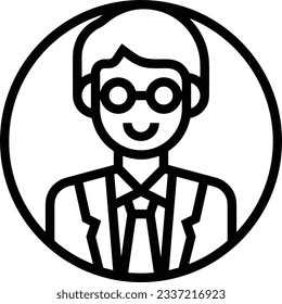 Teacher icon symbol vector image. Illustration of the training business school classroom icon design image. EPS 10