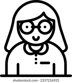 Imagen vectorial del símbolo de icono del profesor. Ilustración de la imagen de diseño del icono de la escuela de negocios. EPS 10