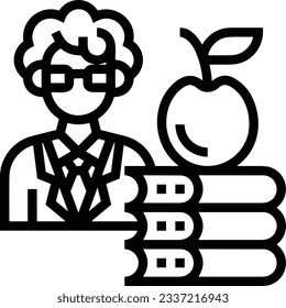 Lehrersymbol Symbol, Vektorbild. Illustration des Designbildes der Business School Klassenzimmer EPS10