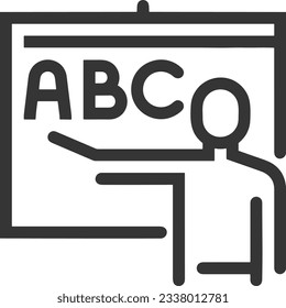 Lehrersymbol Symbol, Vektorbild. Illustration des Designbildes der Business School Klassenzimmer EPS10