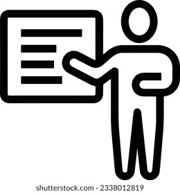 Teacher icon symbol vector image. Illustration of the training business school classroom icon design image. EPS 10