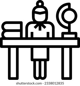 Teacher icon symbol vector image. Illustration of the training business school classroom icon design image. EPS 10