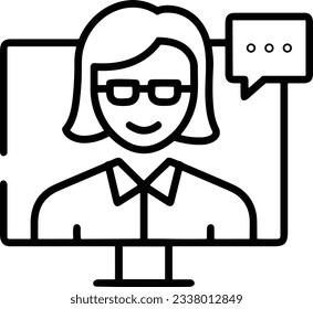 Teacher icon symbol vector image. Illustration of the training business school classroom icon design image. EPS 10
