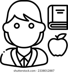 Teacher icon symbol vector image. Illustration of the training business school classroom icon design image. EPS 10