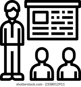 Teacher icon symbol vector image. Illustration of the training business school classroom icon design image. EPS 10
