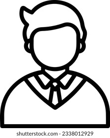 Imagen vectorial del símbolo de icono del profesor. Ilustración de la imagen de diseño del icono de la escuela de negocios. EPS 10
