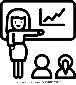Teacher icon symbol vector image. Illustration of the training business school classroom icon design image. EPS 10