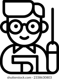 Teacher icon symbol vector image. Illustration of the training business school classroom icon design image. EPS 10