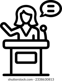 Imagen vectorial del símbolo de icono del profesor. Ilustración de la imagen de diseño del icono de la escuela de negocios. EPS 10