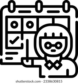 Teacher icon symbol vector image. Illustration of the training business school classroom icon design image. EPS 10