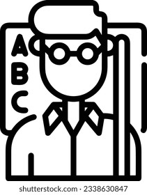 Lehrersymbol Symbol, Vektorbild. Illustration des Designbildes der Business School Klassenzimmer EPS10