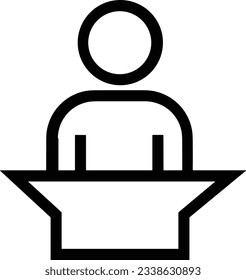 Teacher icon symbol vector image. Illustration of the training business school classroom icon design image. EPS 10