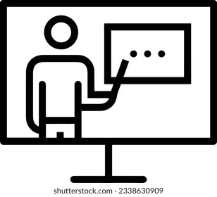 Imagen vectorial del símbolo de icono del profesor. Ilustración de la imagen de diseño del icono de la escuela de negocios. EPS 10