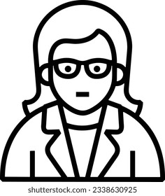 Imagen vectorial del símbolo de icono del profesor. Ilustración de la imagen de diseño del icono de la escuela de negocios. EPS 10