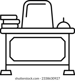 Imagen vectorial del símbolo de icono del profesor. Ilustración de la imagen de diseño del icono de la escuela de negocios. EPS 10