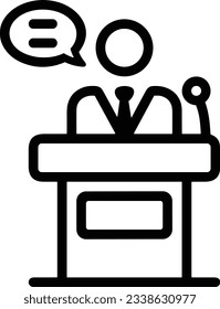 Teacher icon symbol vector image. Illustration of the training business school classroom icon design image. EPS 10