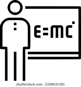 Teacher icon symbol vector image. Illustration of the training business school classroom icon design image. EPS 10