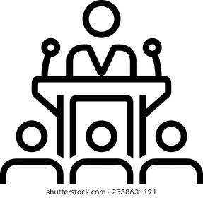 Teacher icon symbol vector image. Illustration of the training business school classroom icon design image. EPS 10